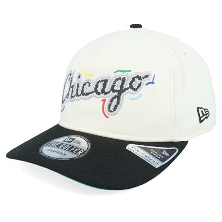 New Era - MLB White adjustable Caps - Chicago White Sox Team Scribble Chrome/Black A-frame Adjustable @ Hatstore