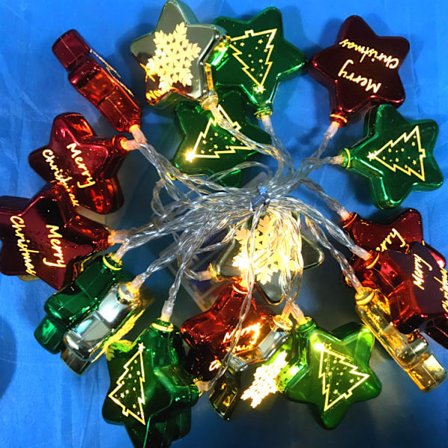 3m 20 LED Juldekorationstråd, stjärnformad ljusslinga