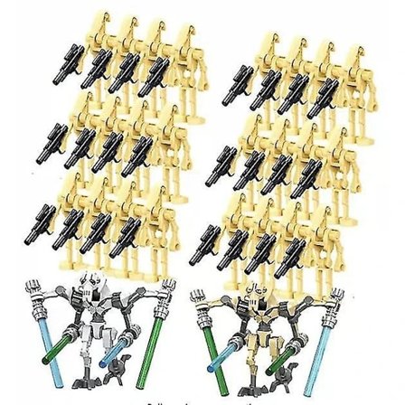 26 stk Star Wars Battle Droids Byggeklosser Sett Mini Actionfigurer Dukker Minifigurer Leker Skrivebordsdekor [DB]