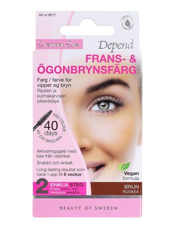 Depend Cosmetic Frans- & Ögonbrynsfärg Brun /No/Dk - Nude - ONE SIZE
