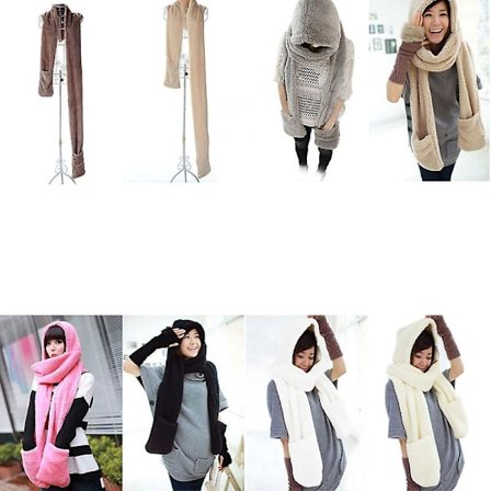 Vinter Varm Dame Hettegenser Hansker Lomme Øreklaff Lue Langt Skjerf Sjal Snood Wraps