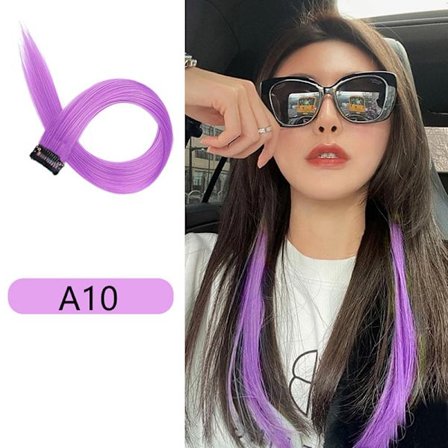 60 cm hårforlengelsesklemme i hårstykke Langt rett hengende øre