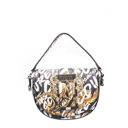 Versace Jeans Couture, Couture One Printed Saffiano 2 Bag Geel, Dames, Maat:ONE Size,polyester,multicolor