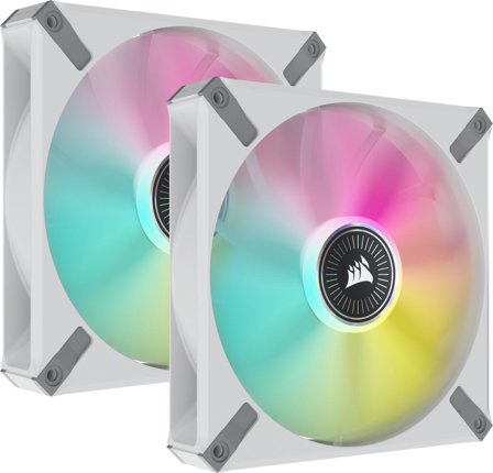 Corsair iCUE ML140 RGB ELITE Premium PWM Dual Fan Kit White