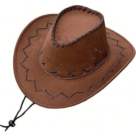 Cowboyhatt for menn og kvinner, Voksen Texan Cowgirl Gunslinger Hatt Kostymefest Tilbehør One Size UK