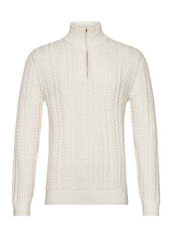 Bantham Knitwear Half Zip Pullover Hvit Reiss*Betinget Tilbud