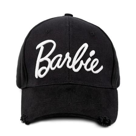 Barbie Dam/Kvinnor Broderad Logotyp Keps En Storlek Svart/Vit Black/White One Size