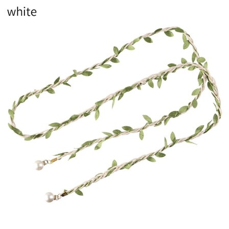 Dam midjeband Pearl Tunna bälten VIT