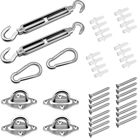 Solsegel Fästkit, Tillbehörssats i 304 Rostfritt Stål