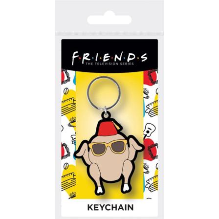 Friends Turkey Rubber Keyring One Size Off White/red/silver