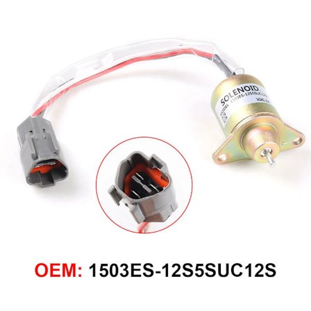 1 stk. 12V drivstoffstoppsolenoidventil i metall for Hyundai Daewoo Komatsu for erstatning av Yanmar 11923377932 1503ES-12S5SUC12S