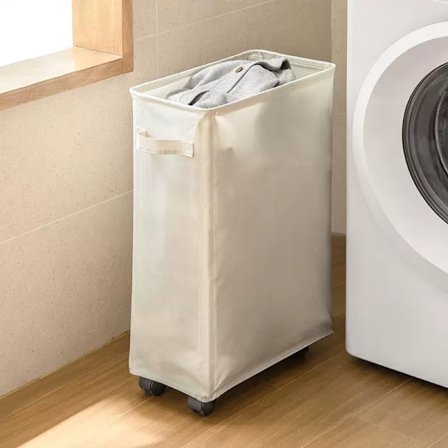 44L Ultraohut Taitettava Pyykkikori Pyörillä Likapyykkikori Kapeapyöräinen Pyykkilaatikko