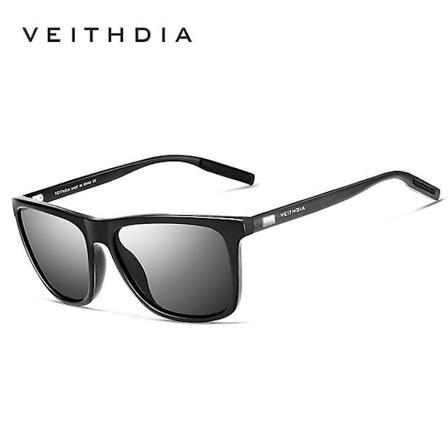 VEITHDIA Merke Solbriller Unisex Retro Aluminium+TR90 Solbriller Polariserte Linser Vintage Briller Solbriller For Menn/Kvinner 6108 black