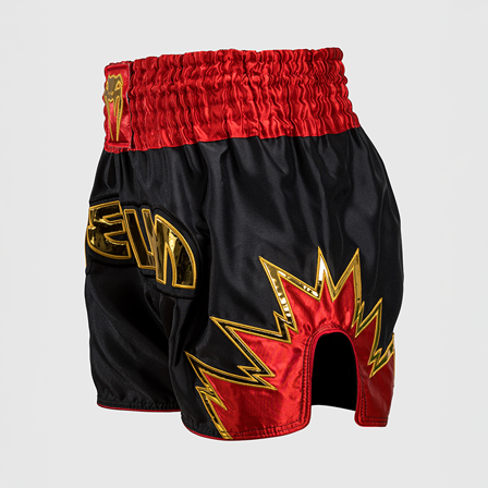 Venum Inferno Muay Thai Shorts Svart Gull Rød