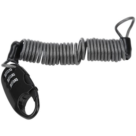 Sykkelhjelm Kabellås Bærbar Universell Tyverisikring Passordlås for Motorsykkel Sykkel Svart