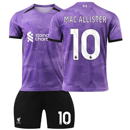 2023-2024 Liverpool 2. drakt borte barn fotballdrakt sett-Nr.10 MAC ALLISTER#28