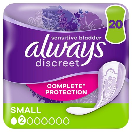 Always Discreet Inkontinensbind Small 20 stk, Medicin & Pleje, Inkontinens, Inkontinens Kvinder