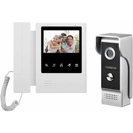 4,3 tommer kablet videodørtelefon system visuel dørklokke med