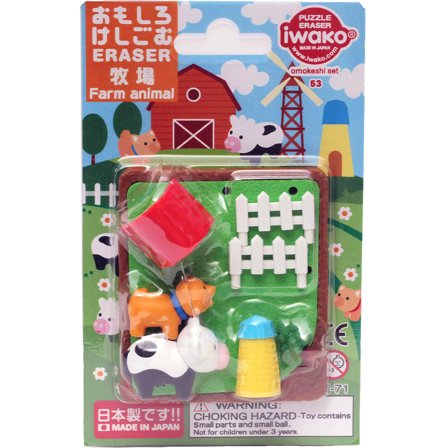 Iwako Gommes Puzzle Animaux de la ferme