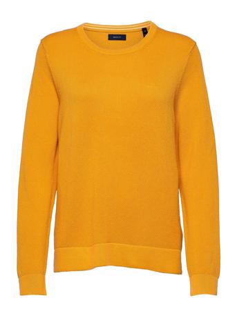 Cotton Pique C-Neck Villapaita Keltainen GANT