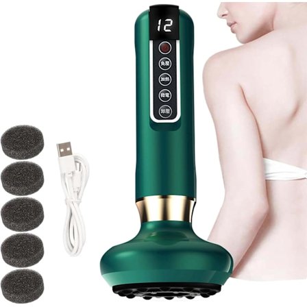 Anti Cellulite Massasje Cupping, 12-Nivå Justerbar Håndholdt Kroppsfett Massasjeapparat, For Mage Lår (grønn)