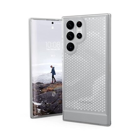 [U] av UAG Designad för Samsung Galaxy S22 Ultra Case Clear Ice Lucent Slim Fit Lätt Snygg Transparent Slagtålig skyddande