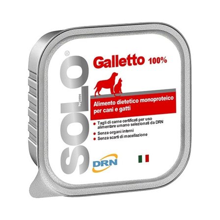 Drn Solo Galletto Alimento Dietetico Monoproteico Umido