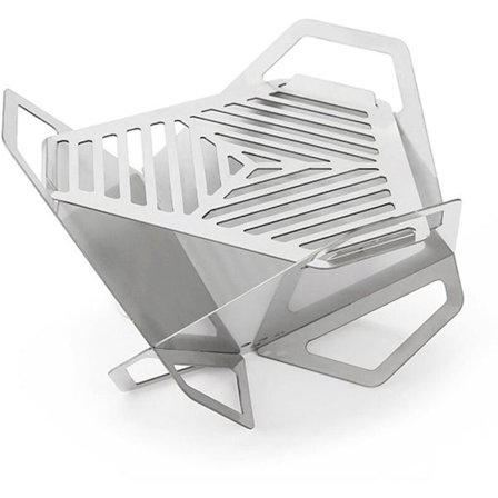 Bærbar utendørs sammenleggbar grill i rustfritt stål, vedfyrt komfyr for utendørs terrasse camping grill