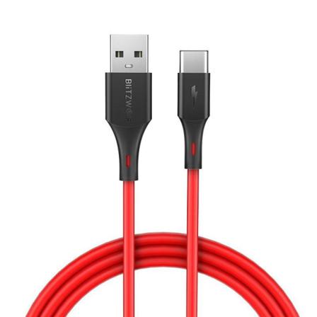 Blitzwolf Bw-tc14 - Usb-typ-c 3a Kabel 1m Röd