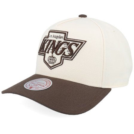 Mitchell & Ness - Beis adjustable Gorra - Los Angeles Kings Fashion 2t Pro Vintage Cream/Brown A-Frame Adjustable @ Hatstore