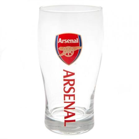Arsenal FC Crest Tulip Pint Glas En Storlek Röd Red One Size