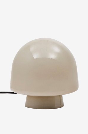 Kave Home - Reig grå bordlampe i glass - Hvit - Bordlamper - Fra Homeroom