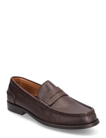 Moccasins With Leather Mask Mokasiner Lave Sko Brun Mango*Betinget Tilbud