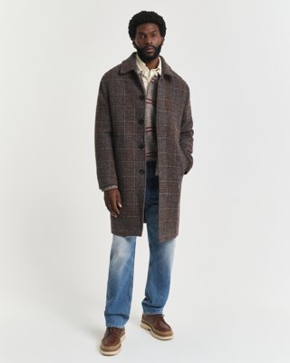 GANT - Ull car coat til herre deep brown