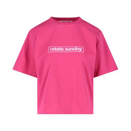 Rotate Birger Christensen, T-Shirts Różowy, Kobieta, Rozmiar: L