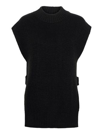 Novali Knitted Vest Black Gina Tricot