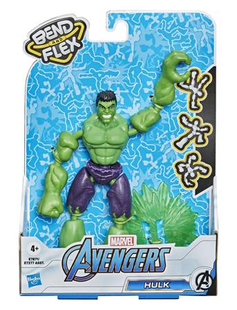 Marvel Avengers Bend And Flex Hulk Toys Playsets & Action Figures Action Figures Kakigrønn Marvel*Betinget Tilbud