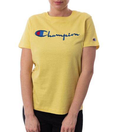 Champion, Koszulka Crewneck T-shirt 110992 Ys 046 Żółty, Kobieta, Rozmiar: XS