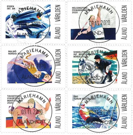 Åland - Udstillingsfrimærker 2020 - Stemplet sæt 6v