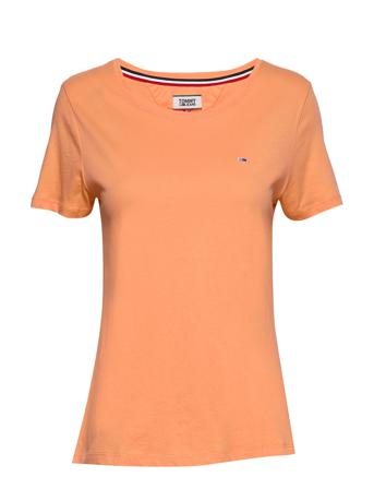 Tjw Soft Jersey Tee T-shirt Top Orange Tommy Jeans