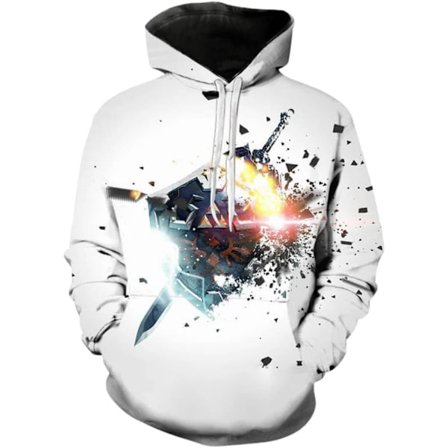 Cosplay Legend of Zelda Breath of The Wild Twilight Princess Känguru Huvtröjor - Unisex Pullovertröjor Medium