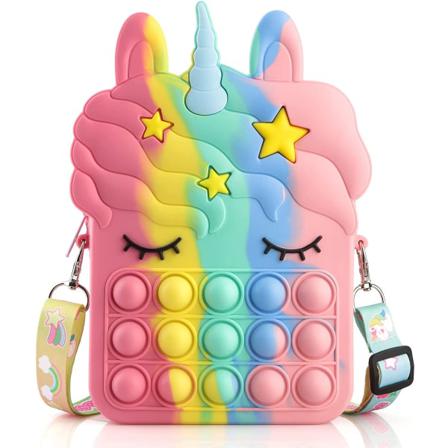 Pop-it Rainbow Unicorn Väska För Flickor