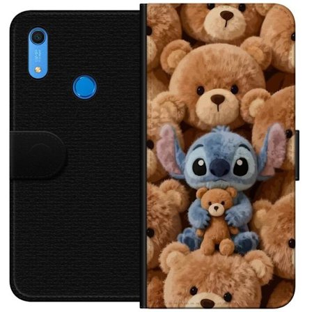 Kompatibelt Lommeboketui til Huawei Y6s (2019) Stitch omgitt av brune teddybjørner med en liten teddybjørn i fanget i en søt og koselig kawaii-design