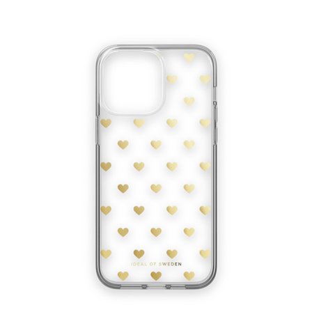 Clear Case iPhone 14 Pro Max Golden Hearts