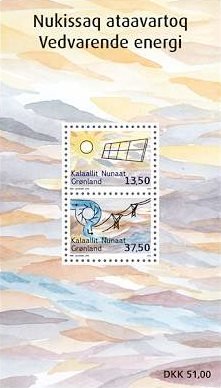 Grønland - Vedvarende energi - Postfrisk miniark