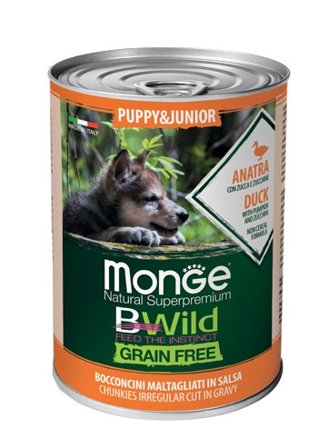 Monge B Wild Grain Free All Breeds Con Anatra Zucca Zucchine Cibo