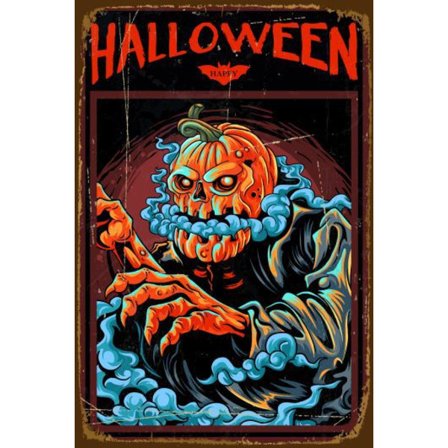 Halloween personlige vægdekorationer, atmosfærisk fornemmelse af gammel jern dekoration maleri retro Halloween jern