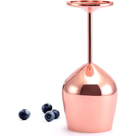 Rødvinsglas i rustfrit stål, bæger, vinglas til champagne, 500 ml cocktailglas (2-pak), bronze