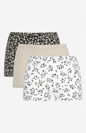 Cellbes of Sweden - Boxertrosa i ekologisk bomull Alma 3-pack - beige / vit - för damer - 46/48