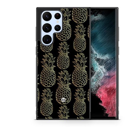Bjornberry Skal Samsung Galaxy S22 Ultra 5G-Guldiga Ananas